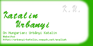 katalin urbanyi business card